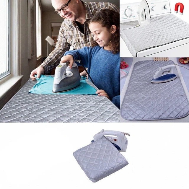 Portable Ironing Mat Thickened Heat Resistant Ironing Pad Cover for Washer, Dryer, Table Top, Countertop, Small Ironing Board, Adult Unisex, Size: 19