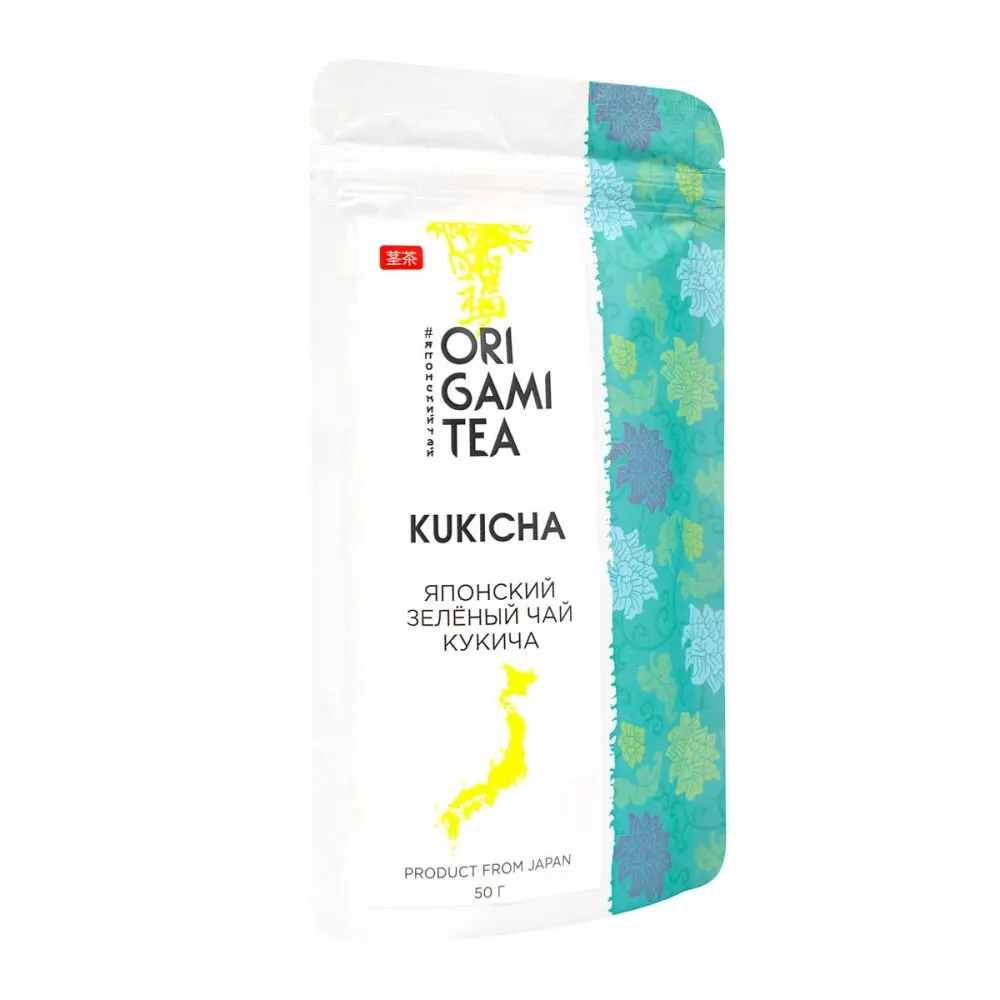 Japanese green tea origami &quotKukicha" leaf 50 gr | Продукты