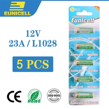 

5PCS 12V Small Batteries 23A 21/23 A23 E23A MN21 MS21 V23GA L1028 Alkaline Dry Battery for Alarm Doorbell Car Remote Control etc