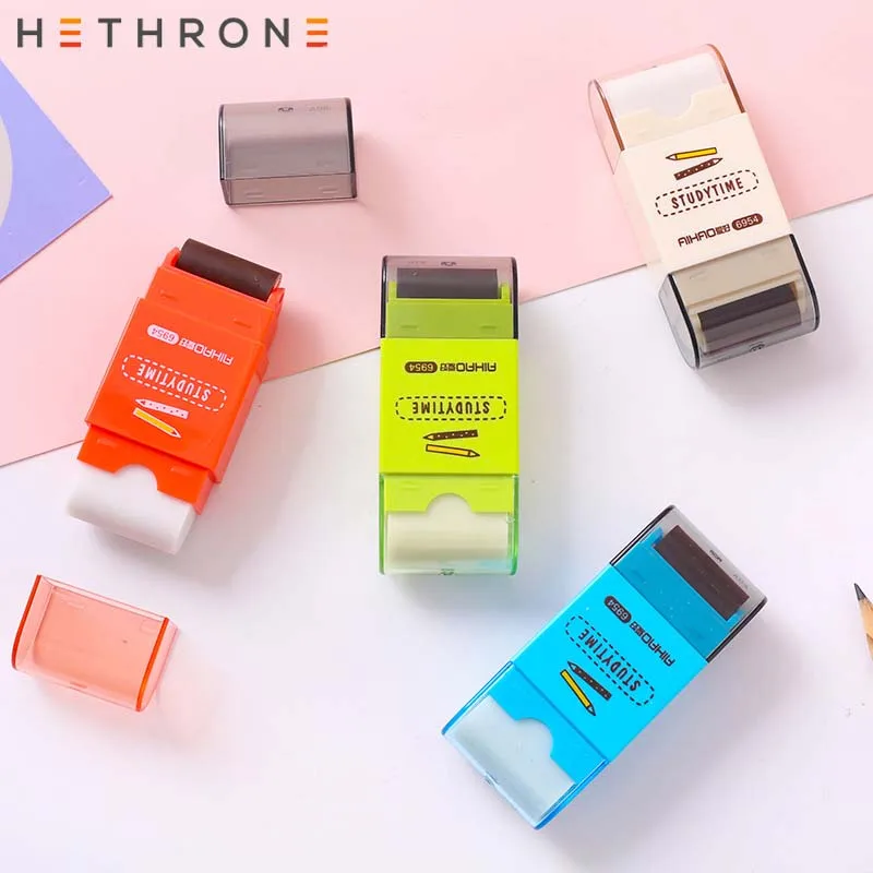 Hethrone креативная Новинка тройной ластик точилка для карандашей резак нож рекламные канцелярские товары Пластиковая точилка для детей Подарки