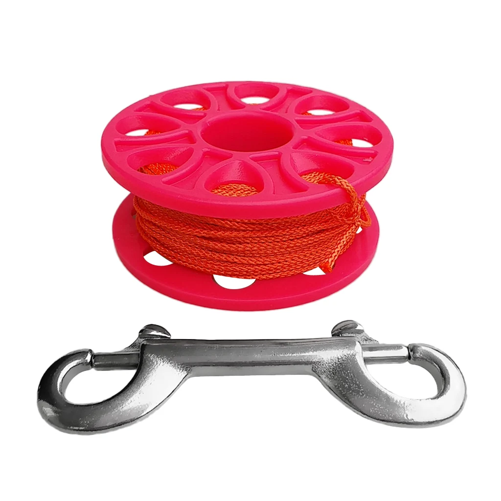 Дайвинг Finger Spool катушка с 18 м Направляющая линия закончился зажим болта плавательный бассейн аксессуары