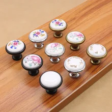 Керамическая ручка сервант шкаф для кухни ящик с одним отверстием Круг черно-белые минималистичные ручки пасторальный стиль фактор