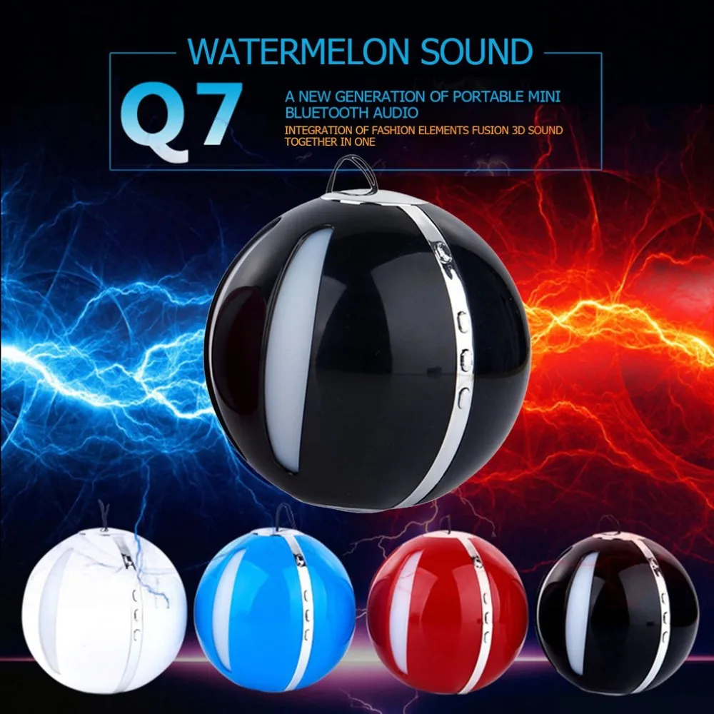 Q7 мини беспроводной Bluetooth динамик в форме шара с мигающими огнями радио открытый руки-Bluetooth динамик портативный шарообразный в форме