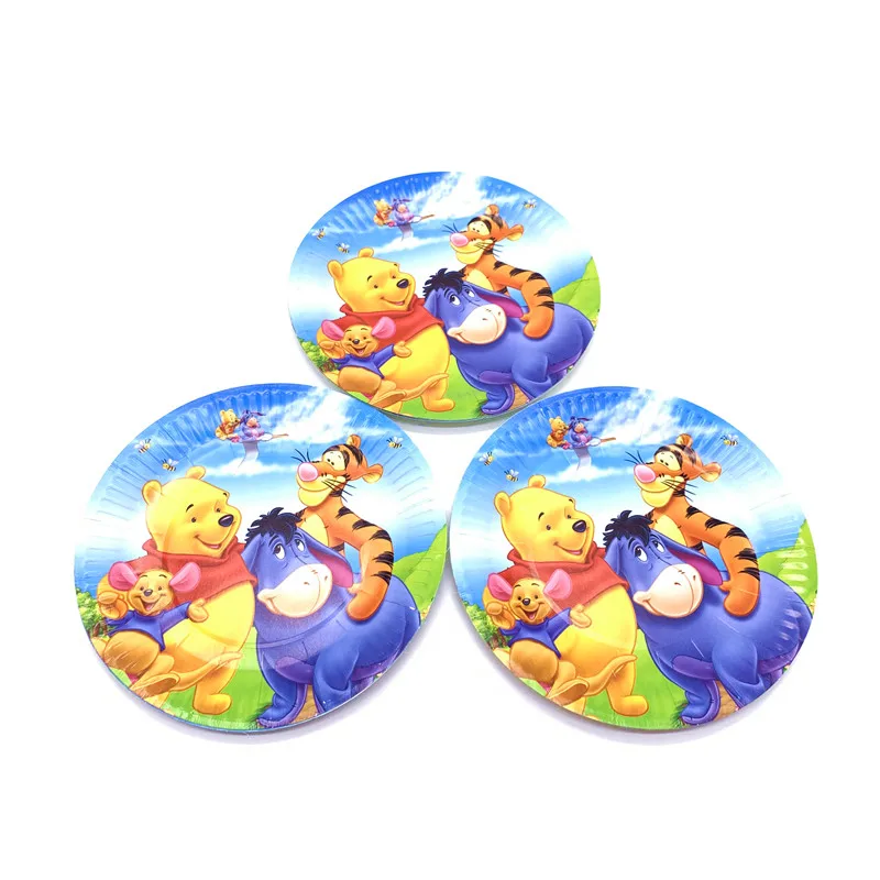 Disney Winnie The Pooh Theme Party Supplies Birthday Decorations Winnie The Pooh Baby Shower Party Bags Cup Plate Banner Straws