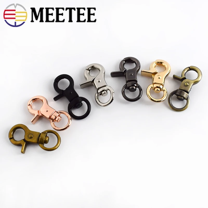 5/10/50 шт. Meetee 10 мм металлические застежки для сумок с пряжкой поворотный замок