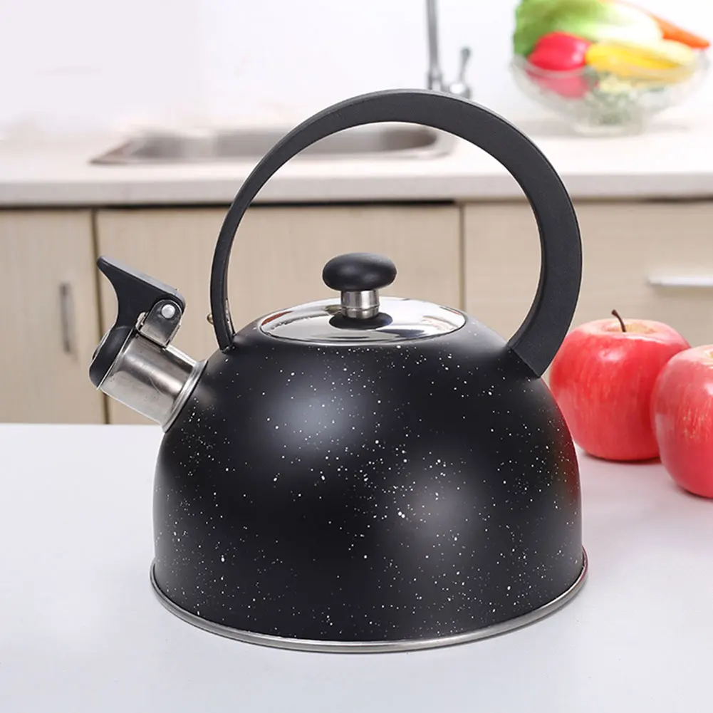 2.5L с ручкой Кофе нержавеющая сталь индукционная плита Открытый Кемпинг свистящий чайник чай портативный домашний кухня вода отель