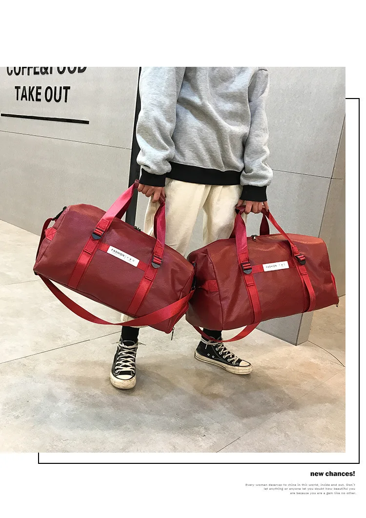 Multifunctional Gym bag Soft Leather Travel Bag Women Crossbody fitness yoga Sport bag Large Men Shoulder Storage Tote for Shoes (3)