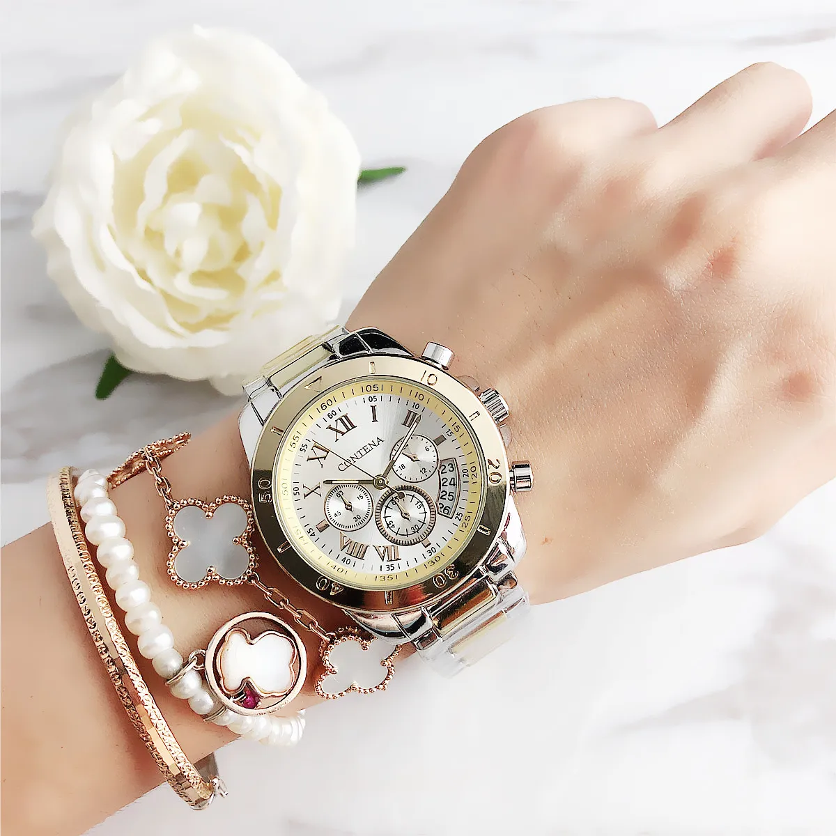CONTENA Модные женские наручные часы Feminino Montre Femme красивые наручные часы Роскошные Лидирующий бренд кварцевые часы женские часы Relogio