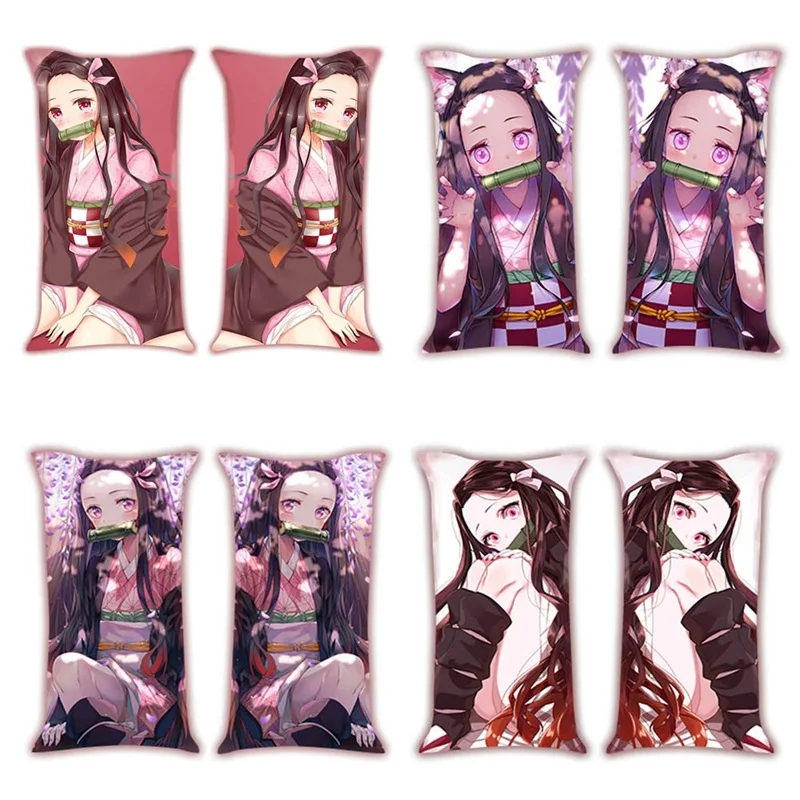 Подушки с аниме Demon Slayer Kimetsu No Yaiba Kamado Nezuko Двусторонняя Подушка косплей мультфильм для взрослых детей унисекс
