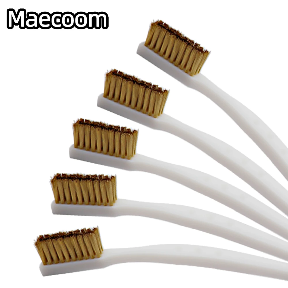3D Printer Cleaner Tool Copper Wire Toothbrush Copper Brush Handle For Nozzle Heater Block Hotend Cleaning Hot Bed Parts
