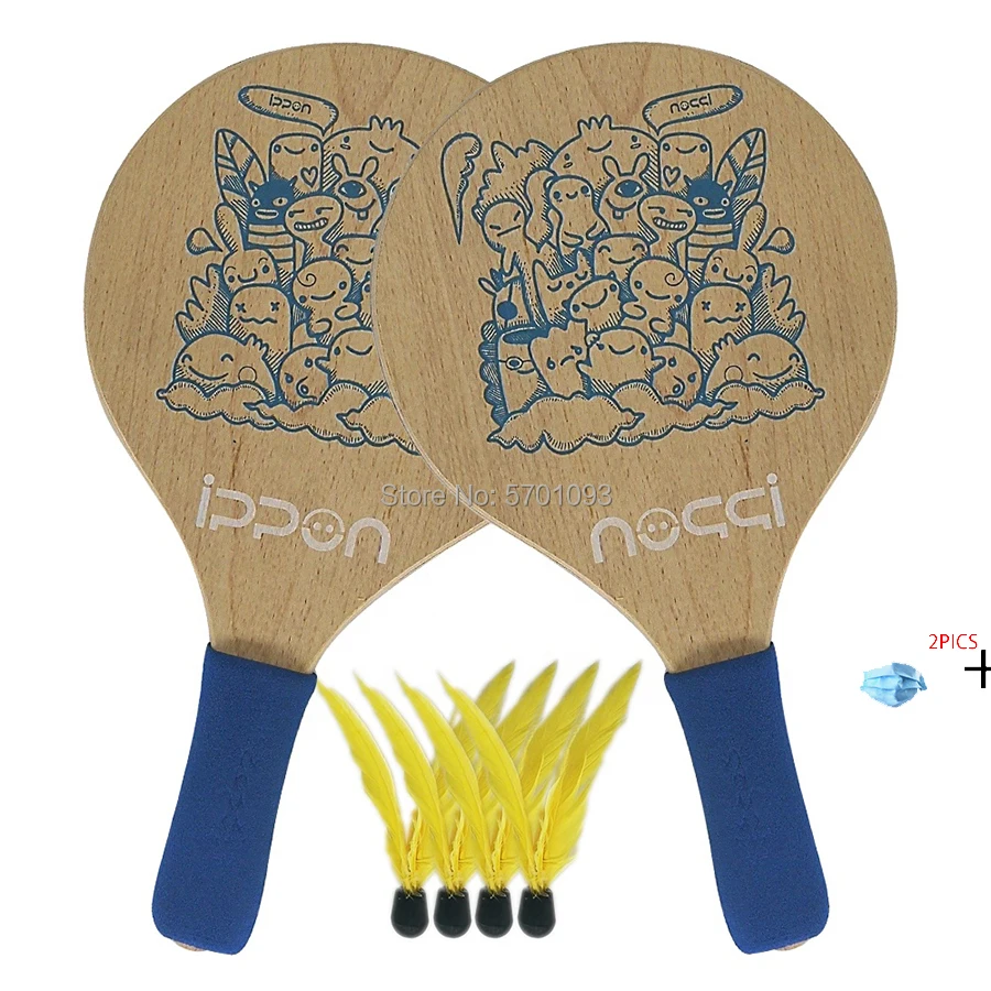 

beach racket set High quality poplar and maple wood beach racket set