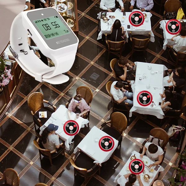 Retekess TD108 часы приемник+ 10 шт. кнопка вызова передатчик в португальский беспроводной пейджер ресторан официанта система вызова