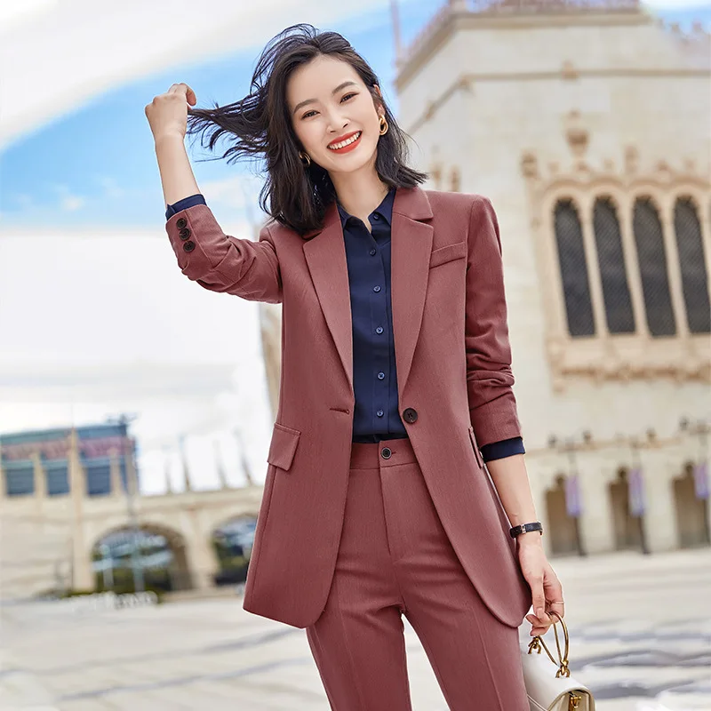 High Quality Fabric Ladies Professional Formal Business Suits Women Pantsuits with Pants and Jackets Coat OL Styles Blazers | Женская