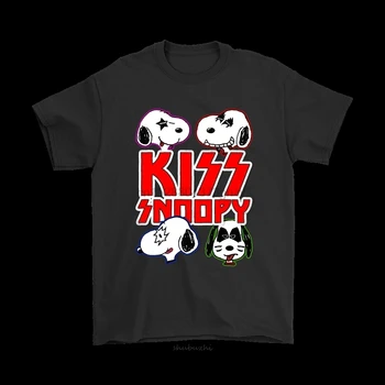 

I Was Made For Loving You Baby Snoopie tee Kiss Band Parody Black T-Shirt Dynasty Men Women Unisex Fashion tshirt Free Shipping