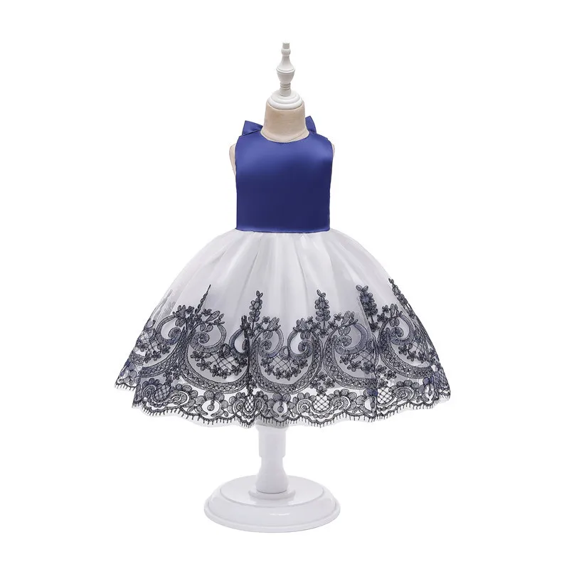 Кружевное платье принцессы с открытой спиной для маленьких девочек; элегантное платье-пачка для крещения; платье для дня рождения для маленьких девочек; одежда для маленьких девочек
