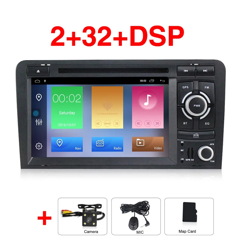 MEKEDE 4G HD Android 9 автомобильный DVD gps для Audi A3 8P 2003-2012 S3 2006-2012 RS3 Sportback 2011 мультимедийный плеер стерео радио - Цвет: 32G