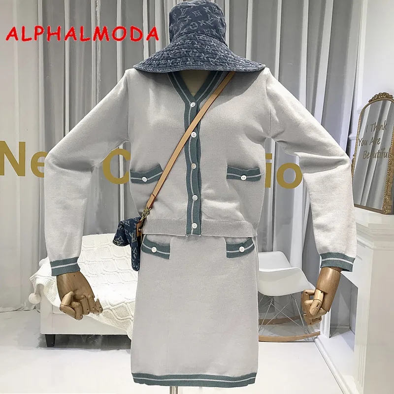 Новинка лета 2019 вязаный кардиган во французском стиле в полоску костюм из двух