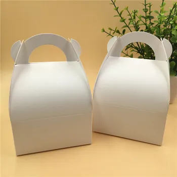 

30Pcs/Lot Cardboard Kraft Paper Carrying Cases Boxes For Christmas Holiday Single Cake Candy Gifts Handcraft Storage Boxes Cases