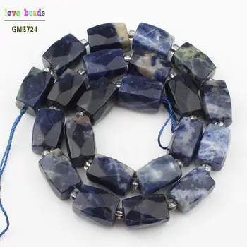

11x16mm Natural Old Blue Sodalite Jaspers Beads Irregular Column Stone Beads for Jewellery Making DIY Bracelet Necklace
