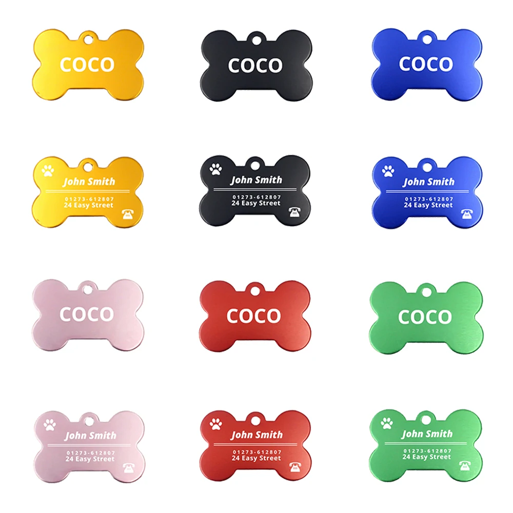 

Персонализированная идентификационная бирка для собак, индивидуальная идентификационная бирка для маленьких и больших собак с гравировкой имени, товары для домашних животных, идентификационная бирка для собак, аксессуары