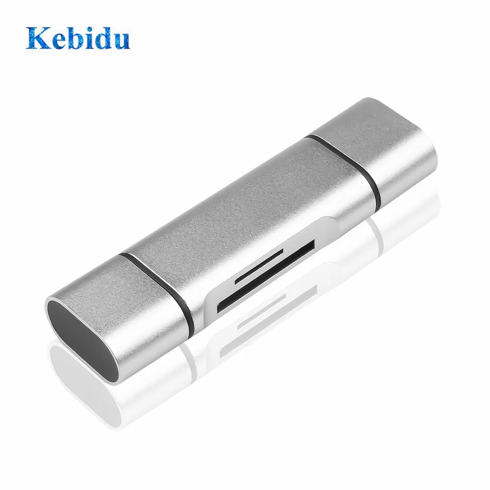 KEBIDU 5-в-1 Тип C OTG карты ReaderUSB 2,0 чтения TF слот для карт памяти для устройства чтения sd-карт с флеш-накопитель USB с гнездовым Интерфейс для ПК компьютер