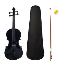 Акустическая скрипка из цельного дерева, 4/4 полный размер, с мешком и бантом канифоль, подарок для скрипачей начинающих