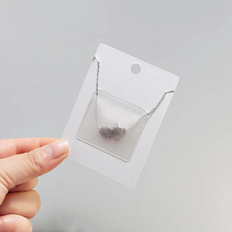 

300pcs Fashion Transparent Packaging Plastic Bags Self-Stick for Necklace Card DIY Jewelry Accessories