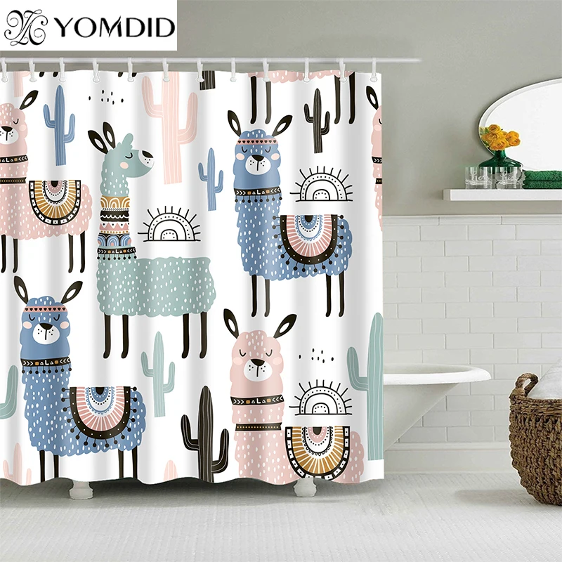 Альпака шаблон шторка для ванны Водонепроницаемая занавеска душа s полиэстер