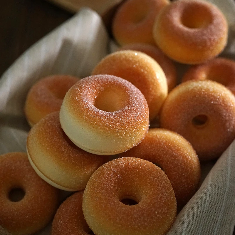 Simulation donuts soft kitchen decoration fake bread set gourmet photography props children's photography model toys food model food photography props kitchen food toys bread food model donut photography props