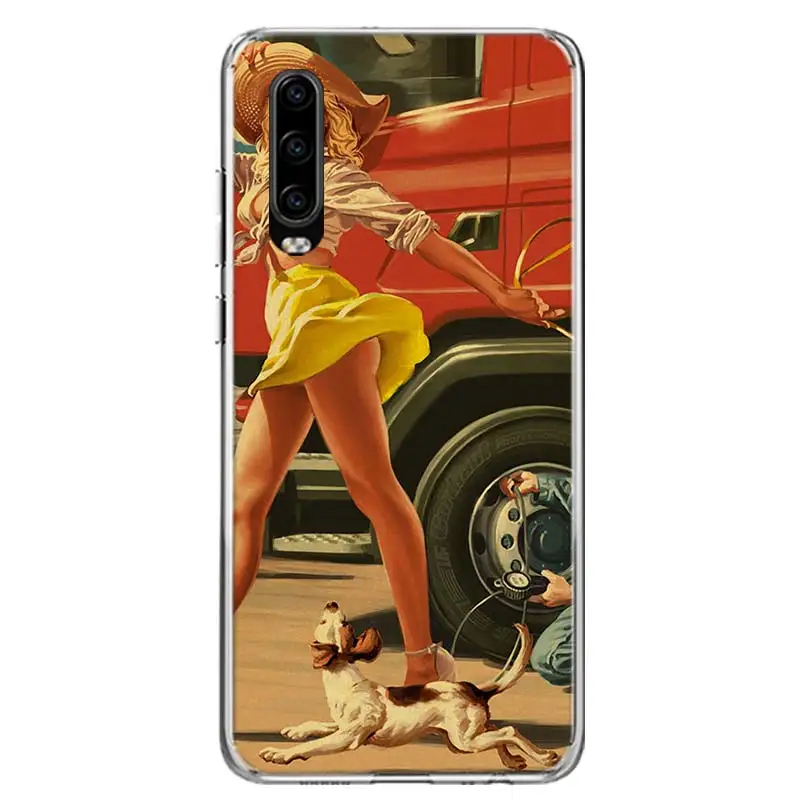 WW2 сексуальный Pin up Girl Vintege чехол для телефона Huawei P40 P30 P20 Mate 30 20 10 Pro P10 Lite P Smart Z + 2019