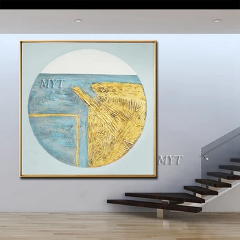 

New Arrival Abstract Gold Design 100% Hand Painted Oil Painting Canvas Wall Pictures Art Decor Art Unframed Canvas Paintings Art