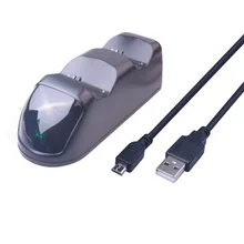 PS4 Slim/PS4 Pro светодиодный контроллер зарядное устройство Dual usb зарядная станция Док-станция+ 4x накладки на джойстик колпачки для playstation 4 DualShock 4
