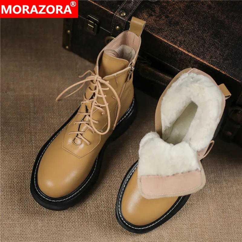 Женские утепленные ботильоны MORAZORA черные из натуральной коровьей кожи на