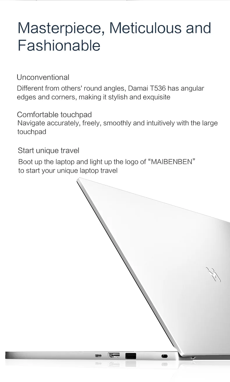 MAIBENBEN DaMai T536 ноутбук с FHD экраном 15,6 дюймов AMD Ryzen5 3550H 8 ГБ ОЗУ 256 Гб PCIe SSD DOS