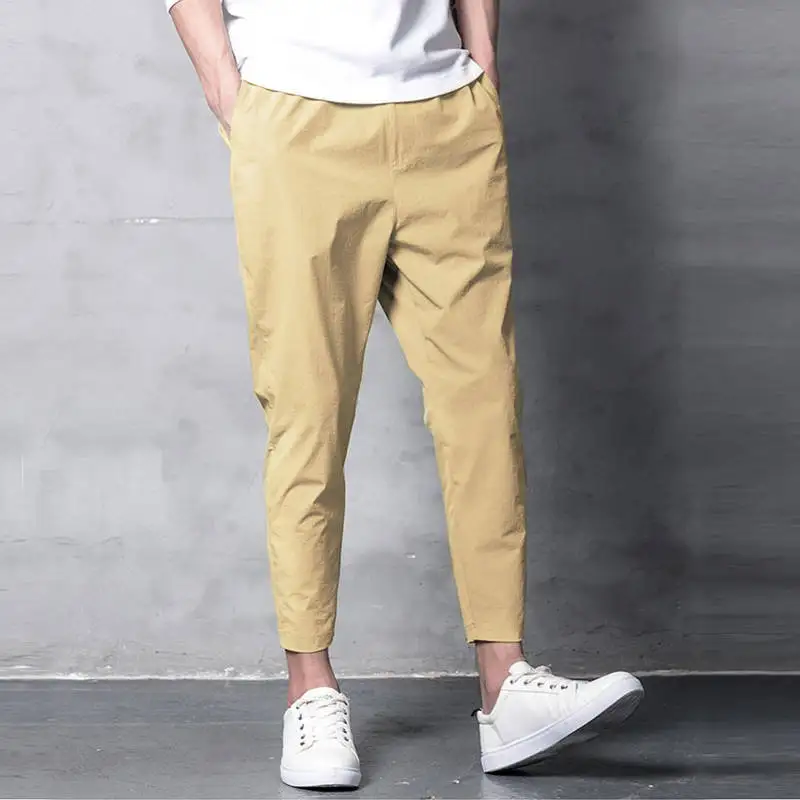 Revolutee Mens Casual Harem Training Solid Color Splice Ankle Trousers Sports Pants Revolutee Mens Casual Harem Training Solid Color Splice Ankle Trousers Sports Pants