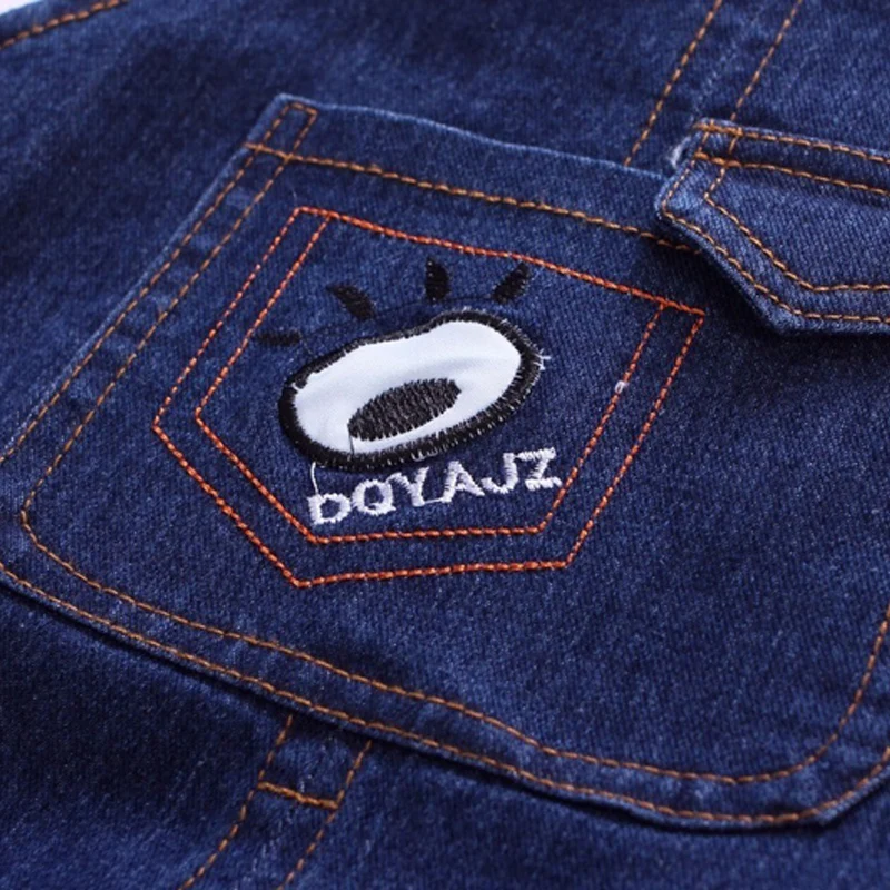 DIIMUU 1 2 3 Years Toddler Boys Denim Pants Baby Long Overalls Dungarees Kids Boy Jeans Jumpsuit Boys Bottoms Trousers Clothing