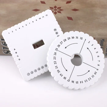 

2Pcs Round Square Kumihimo Beading Cord Disc/Disk Braiding Plate DIY Braided Jewelry Foam Board for Handmade Craft Making