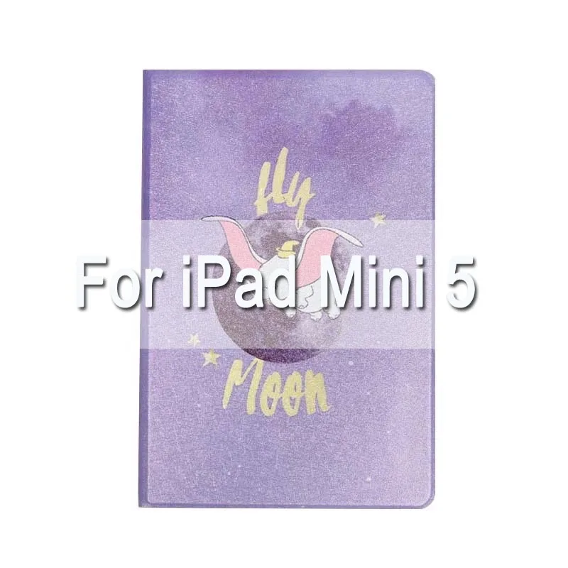 Мультяшный слон Дамбо ультра тонкий мягкий чехол для iPad Air 1/2 iPad 9,7 чехол-подставка для iPad mini12345 автоматическое Пробуждение/сон - Цвет: For mini 5