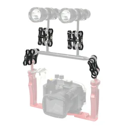 Diving Lamp Butterfly Clamp Arm Clamp, Mounting Ball Joint Connector, Clamp Adapter Mount for Gopro, Diving Equipment