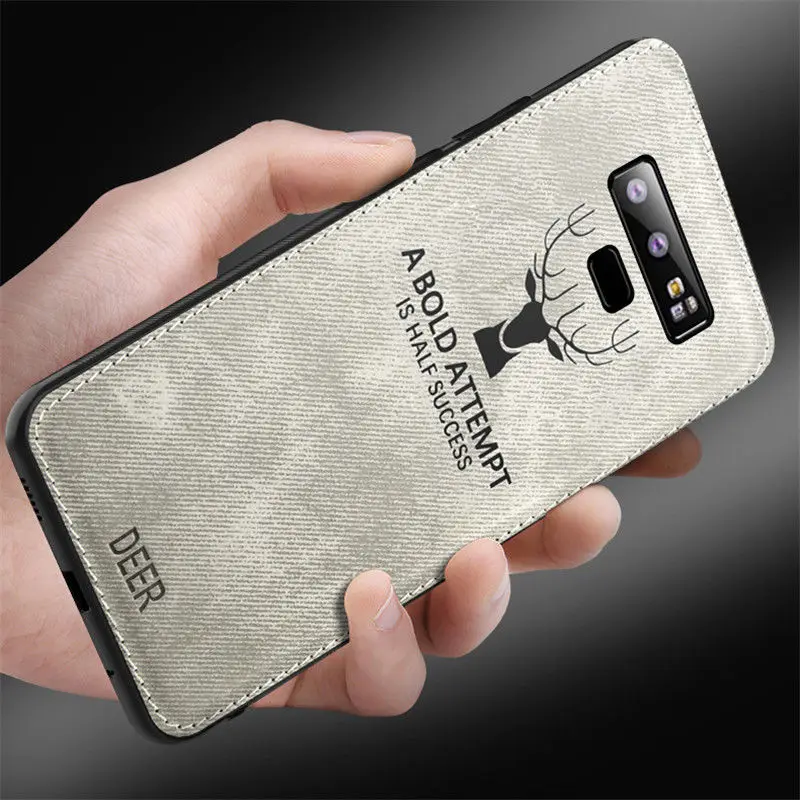 Чехол для samsung A7 A9 A6 A8 Plus, тонкий тканевый чехол с рисунком оленя, мягкий чехол для Galaxy Note 9, 8, S9, S8 Plus, S7 Edge