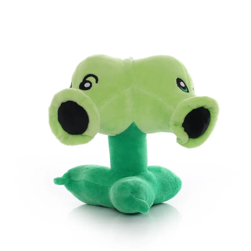 Plants vs Zombies Peashooter Stuffed Plush Toys 15cm PVZ Plants Peashooter Split Pea Plush Soft Toy Doll for Children Kids Gifts