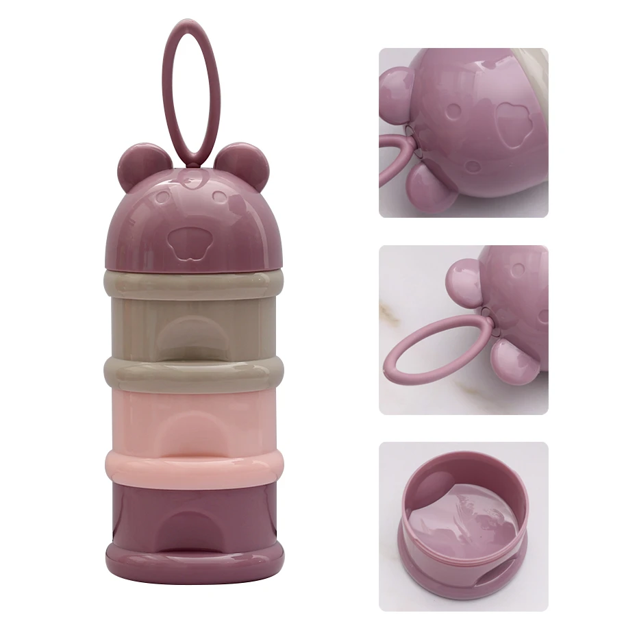 Three Layers Of Milk Powder Babies Bibs Necessary Cereal Kids Cute Eco-Friendly Safe New Top Frog Baby Portable Food Storage Box
