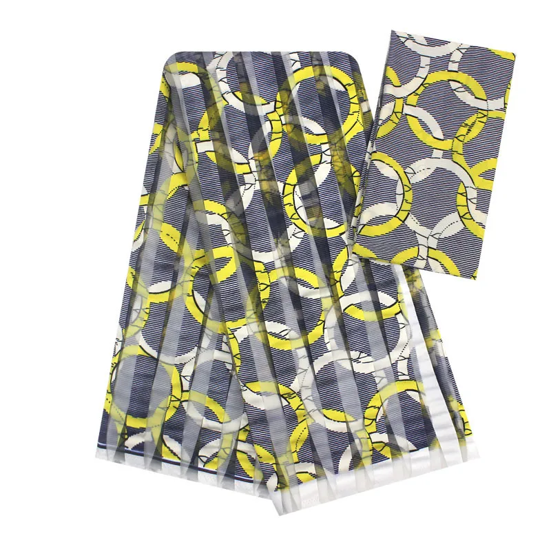 Хорошая ткань нигерийская Анкара атласная шелковая ткань новая органза лента Африканский Воск узор дизайн высокое качество шелковая ткань для платья