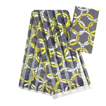 Хорошая ткань нигерийская Анкара атласная шелковая ткань новая органза лента Африканский Воск узор дизайн высокое качество шелковая ткань для платья