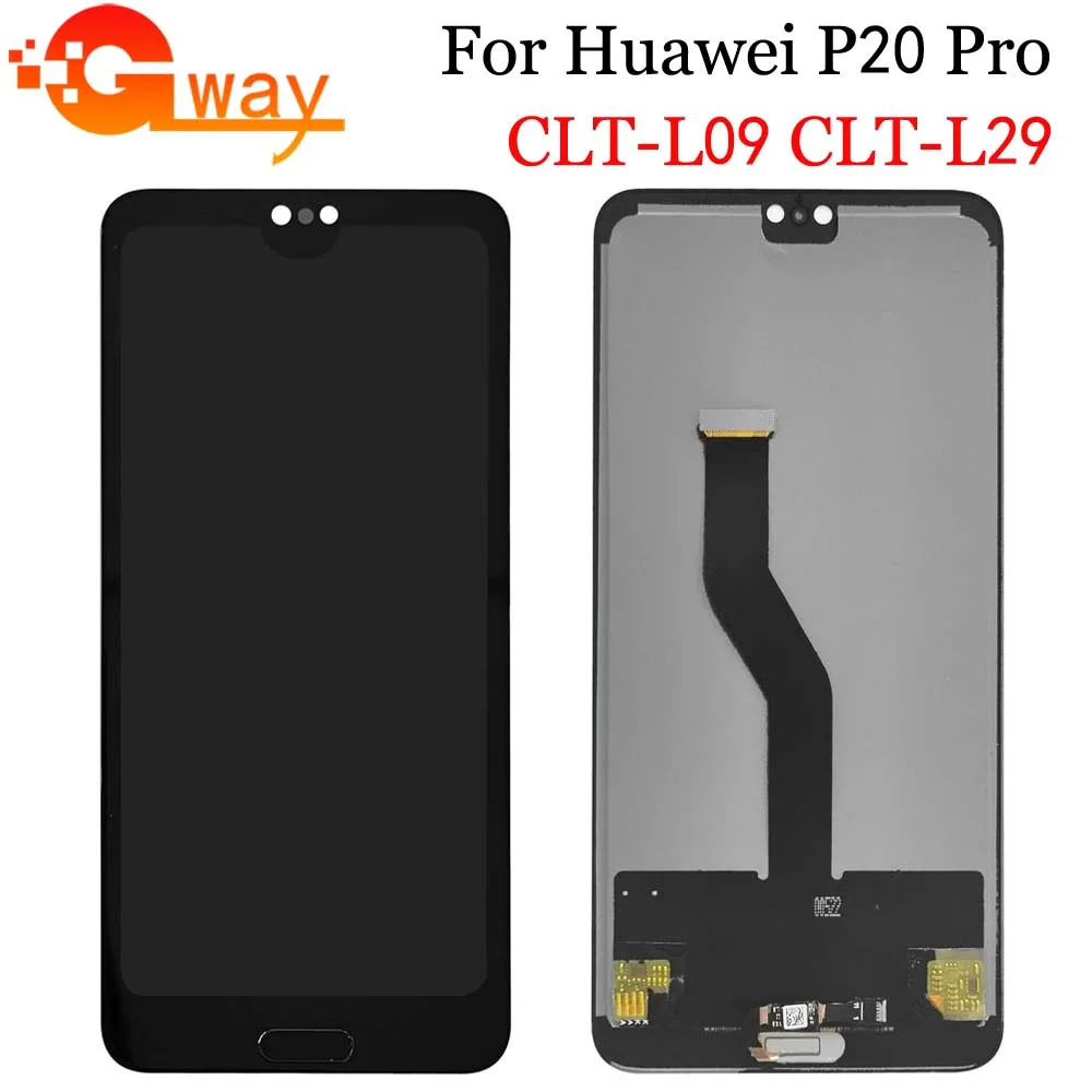 ЖК-дисплей для Huawei P20 Pro сенсорный экран с дигитайзером в сборе CLT-L09 CLT-L29 и сканером