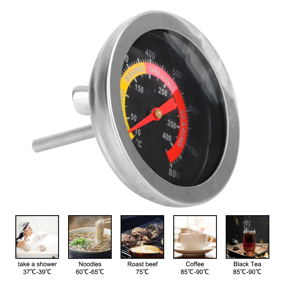  Instant Read Oven Thermometer for Kitchen Home Baking Household  Cooking Temp Gauge 0-400℃ BBQ Smoker Grill Thermometer 