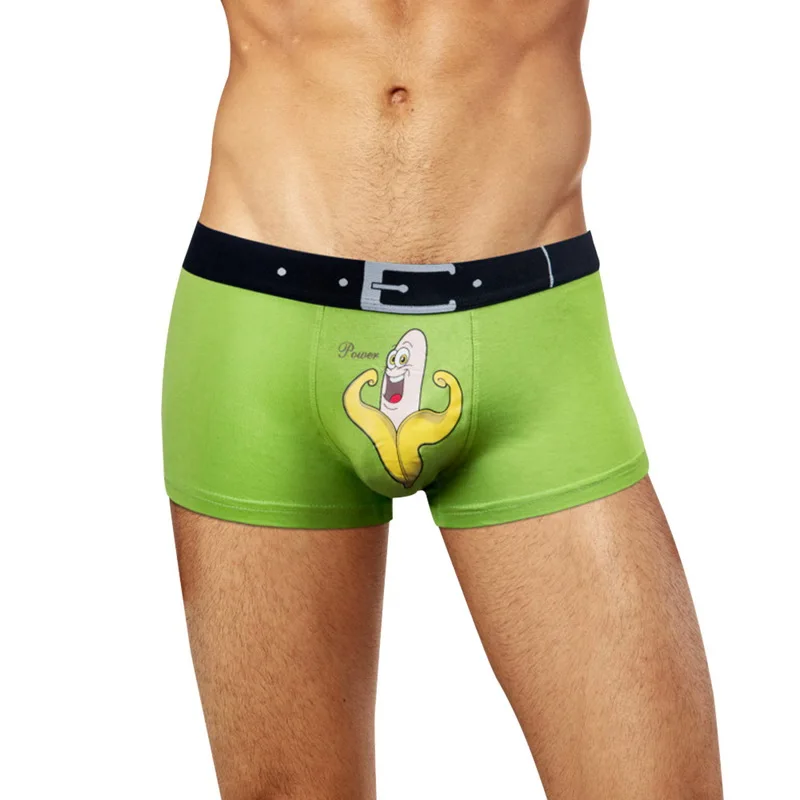 10 Male underwear shortd Men's Modal Soft Boxer Cartoon Printed solid Color Belt Printing Breathable Underwear - Цвет: 10