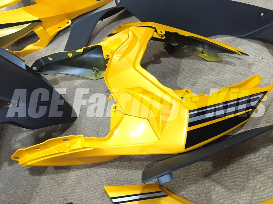 Топ ABS обтекатель комплект подходит для Kawasaki Ninja300 EX300 300R 2013 13 14 15 16 Обтекатели набор на заказ золотой