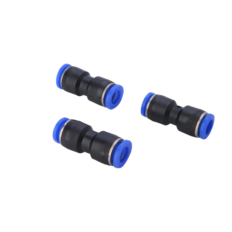 Accesorios Neumáticos de ajuste, Conector de plástico PU de 4mm, 6mm, 8mm, 10mm para tubo de manguera de aire y agua, conexión rápida de Gas recta