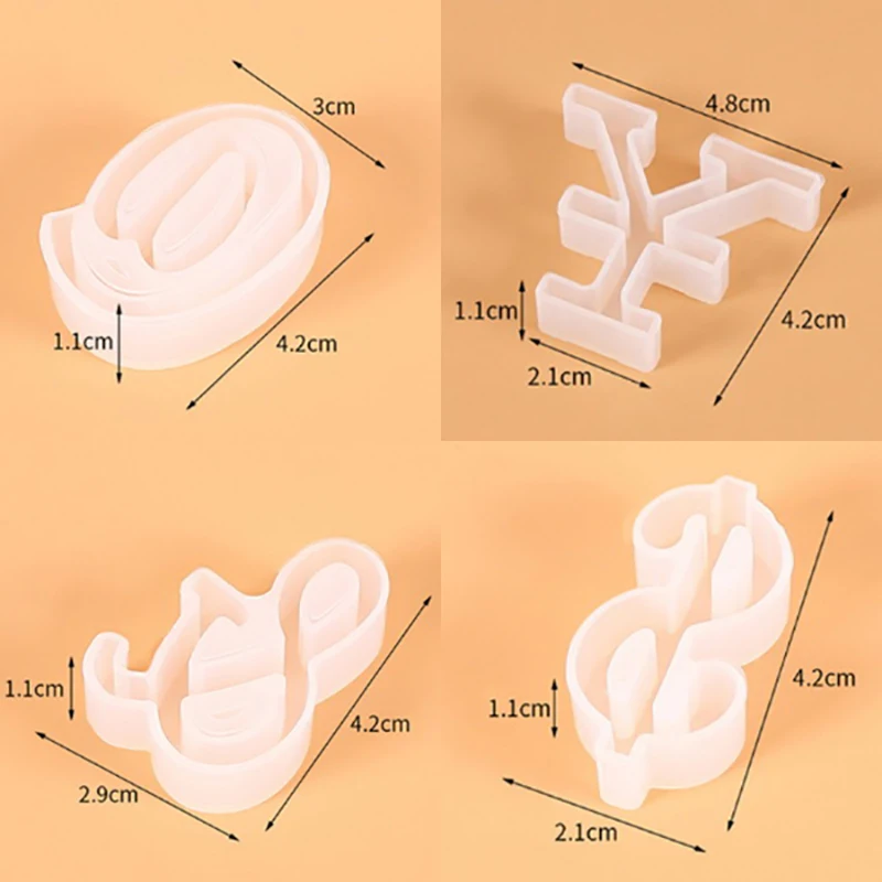 $ ￥@ & Dollar RMB Symbol Money Sign Silicone Fondant USD Cake Mold